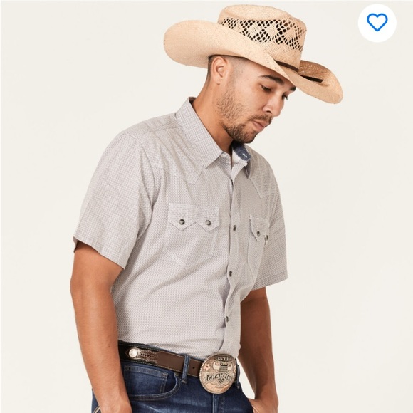 ✨ Moon Shine men’s patterned button up western shirt. - Picture 1 of 8